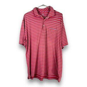 Peter Millar Mens Sz XL Seaside Wash Stripe Polo Shirt Golf Tennis Spring DAMAGE